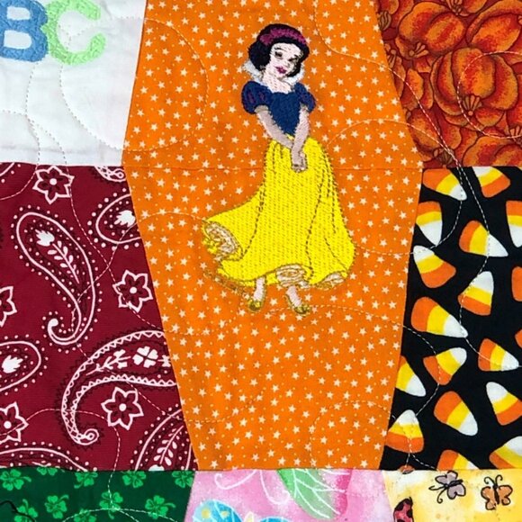 Quilt Wallhanging Embroidery Disney Characters Colorful Ruffles 4"x2.5" - Picture 9 of 11